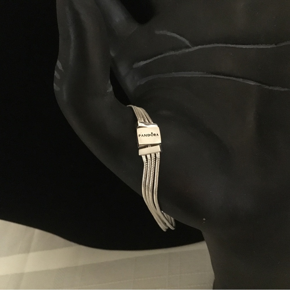 PANDORA RETIRED REFLEXIONS SNAKE CHARM BRACELET/RETIRED PANDORA HEART CLIP - Picture 7 of 10